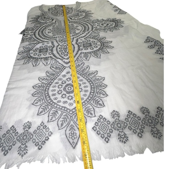 Raj Kaftan Elegant Black and White Women's kaftan/kimono/tunic One Size - Picture 8 of 8